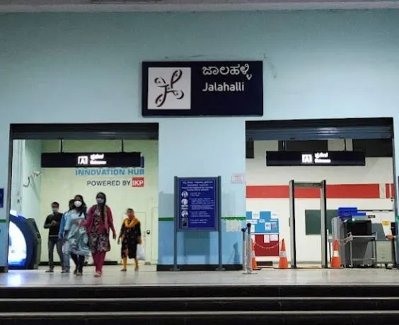 Jalahalli Metro Station.